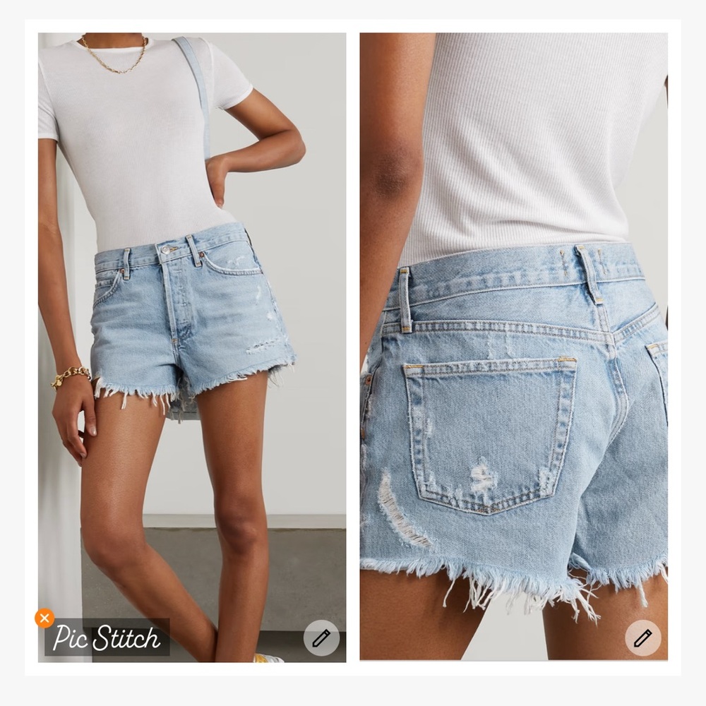 Agolde Parker Cut Off Shorts Swapmeet - Picture 1 of 7